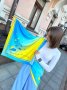 Шовкова хустинка «У кожного своє серце і воно належить Украіні» від My Scarf (2)