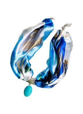 Стильне жіноче кольє "блакитна лагуна" від бренду my scarf, стильний чокер - SvitStyle