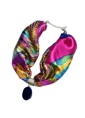 Стильне жіноче кольє "малинова румба" від бренду my scarf, стильний чокер - SvitStyle