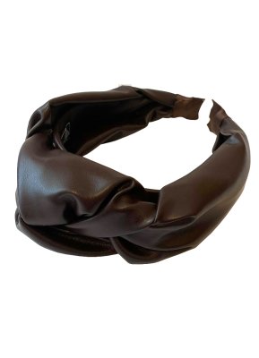 Стильний обруч ободок з еко шкіри "шоколад" для волосся my scarf - 8153127 - SvitStyle