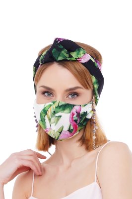 Літній набір маска + ланцюжок для маски - 8213136 - SvitStyle
