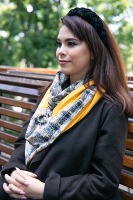 Шарф-бактус "единбург", жіночий шарф, великий жіночий шарф, подарунок жінці - 8310867 - SvitStyle