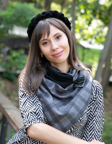 Шарф-бактус единбург, жіночий шарф, великий жіночий шарф, подарунок жінці - SvitStyle