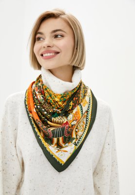 Хустка "Смарагдовий шовк" від бренду MyScarf, подарунок жінці - 8327267 - SvitStyle