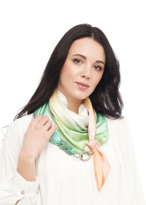 Шовкова хустка my scarf "Ніжний світанок" шийна хустка, подарунок жінці - 8408681 - SvitStyle