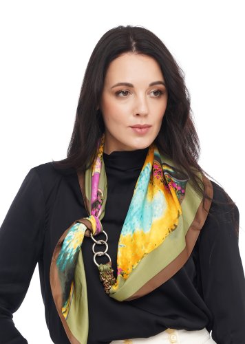 Дизайнерська хустка my scarf Хамелеон шийна хустка, подарунок жінці - SvitStyle