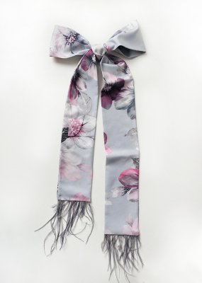 Краватка Твіллі з пір'ям, шарфик-краватка, шарф-стрічка My Scarf - 8436167 - SvitStyle