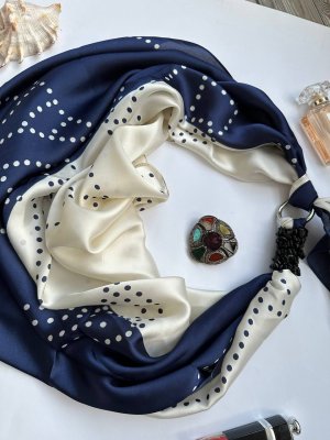 Дизайнерська хустка "Зіркове небо"хвід бренду MyScarf, прикрашена агатом - SvitStyle