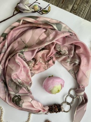 Дизайнерська хустка "Вальс квітів" від бренду My scarf преміум коллекція - 8594959 - SvitStyle