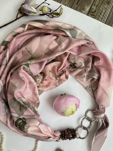 Дизайнерська хустка Вальс квітів від бренду My scarf преміум коллекція - SvitStyle
