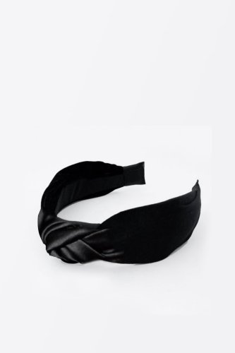 Обруч для волосся MyScarf чорний one size атлас без сетки - SvitStyle