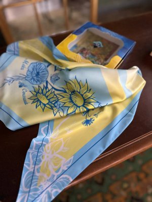 Шовкова косинка «Квіти Украіни" від My Scarf - 8609476 - SvitStyle