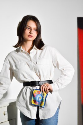 Брелок-хустка на кільці калейдоскоп знаків зодіаку "Украіна переможе" бренду MyS - SvitStyle