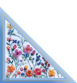 Косинка дизайнерська "Польві квіти від Myscarf принт 3D - SvitStyle