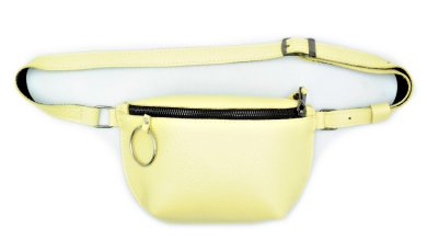 Женская кожаная сумка на пояс (бананка) Lemon Цвет Жёлтый nw-bnnka-k-010 - SvitStyle