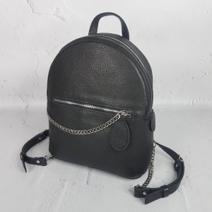Рюкзак "Шайн-плюс" натуральная кожа, черная флотар - SvitStyle