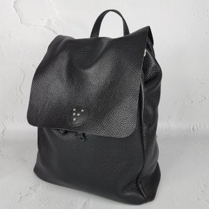 Рюкзак женский "Неаполь" натуральная кожа, черная флотар - 8533599 - SvitStyle