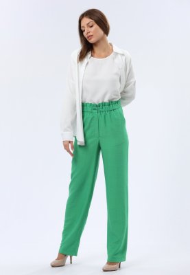Яскраві зелені штани з кишенями та оригінальним поясом 7168, 42 - 8619238 - SvitStyle