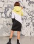 Чорно-жовте тепле плаття-толстовка з капюшоном (3)