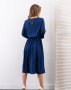 Синя приталена сукня міді довжини (3)