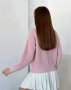 Рожевий в'язаний светр із вовни (3)
