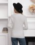 Білий вовняний светр фактурної в`язки (3)