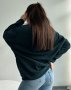 Зелений подовжений светр із високим горлом (2)