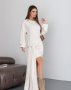 Молочна ангорова сукня з довгим поясом-палантином (2)
