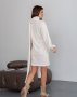 Молочна ангорова сукня з довгим поясом-палантином (3)