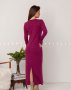 Фіолетова довга сукня з кишенями (3)