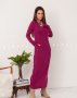 Фіолетова довга сукня з кишенями (2)
