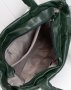 Містка дута сумка із зеленої еко-шкіри (3)