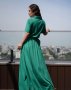 Зелена довга сукня-сорочка на гудзиках (3)