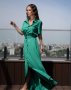Зелена довга сукня-сорочка на гудзиках (2)