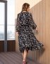 Чорна шифонова сукня з вирізом (3)