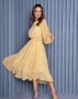 Шифонова жовта сукня класичного крою (2)