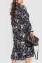 Сукня шифонова з принтом, колір чорно-бежевий, 204R201-1 (4)