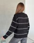 Ангоровий трикотажний светр чорного кольору в смужку (3)