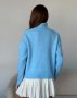 Ангоровий синій светр з високим горлом (3)