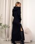 Довга чорна сукня з капюшоном (3)