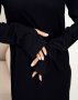 Довга чорна сукня з капюшоном (4)