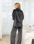 Темно-сіра махрова піжама з кишенями (3)