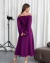 Фіолетова ретро сукня з розрізом (3)