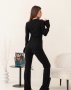 Чорний трикотажний костюм із розрізами (3)