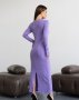 Бузкова ангорова сукня максі довжини (3)