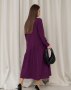 Фіолетова сукня з асиметричним воланом (3)