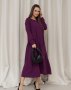 Фіолетова сукня з асиметричним воланом (2)