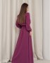 Фіолетова сукня-сорочка з довгими рукавами (3)
