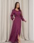 Фіолетова сукня-сорочка з довгими рукавами (2)