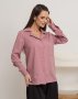 Рожева однотонна сорочка з кишенею (2)